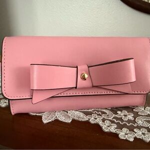 Kate Spade bow belt bag pink leather size s-m